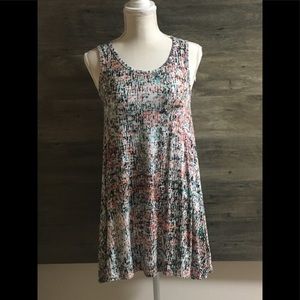 Pink and White Decree Hi Low Dress